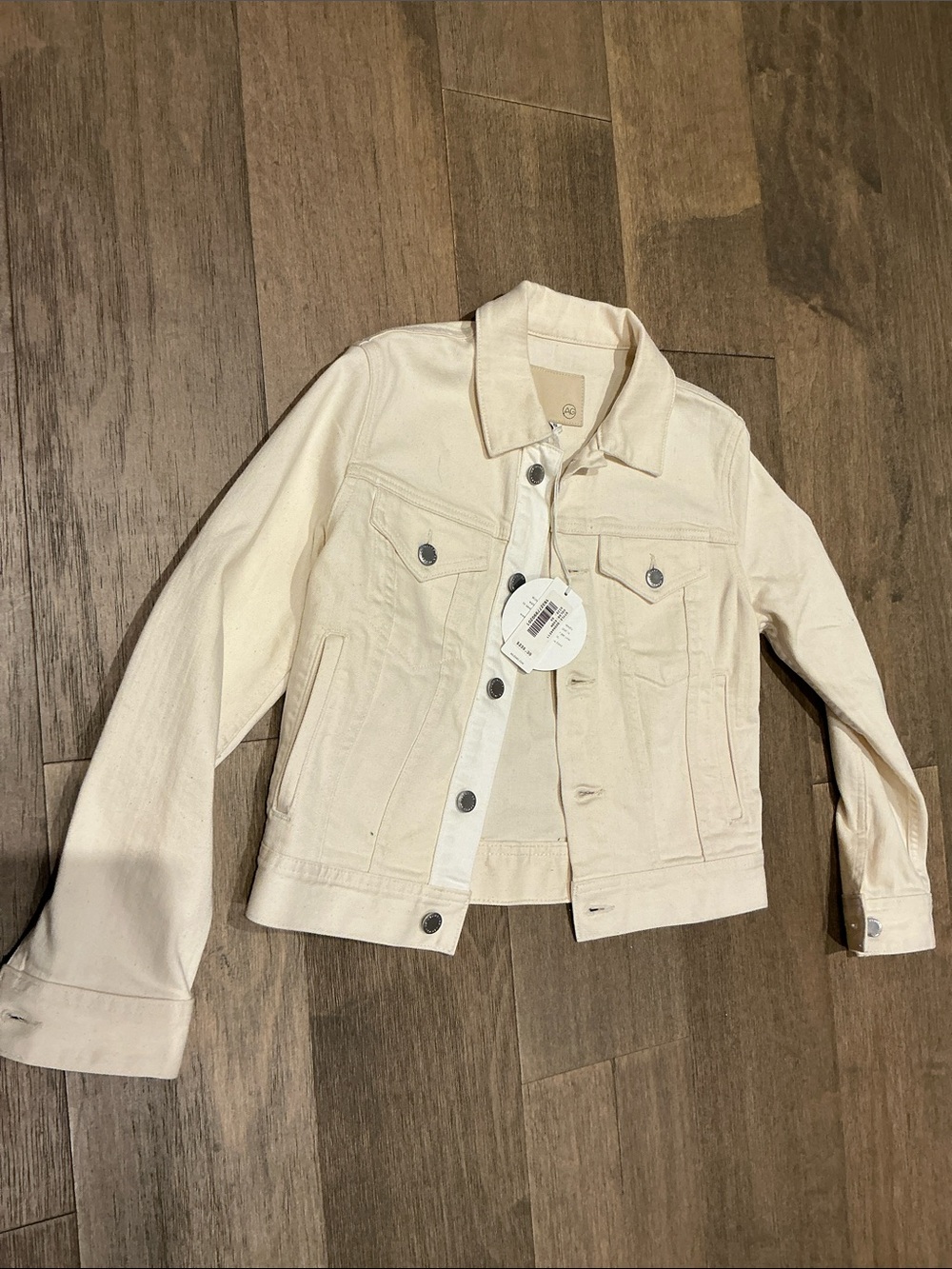 AG Adriano Goldschmied Off-White Denim Jacket